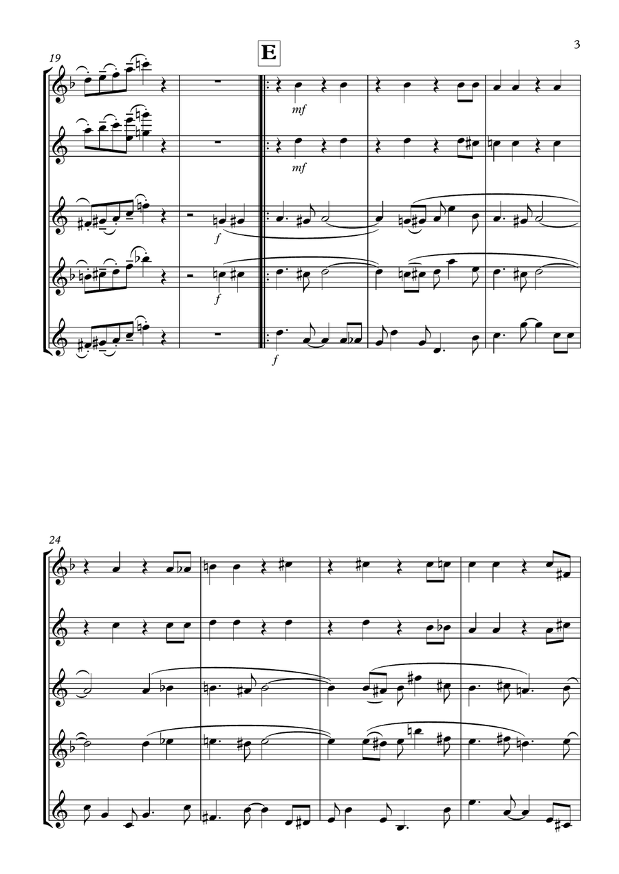 Enca Theme 2014 Channel Opener Woodwind Ensemble scores gallery preview page 3