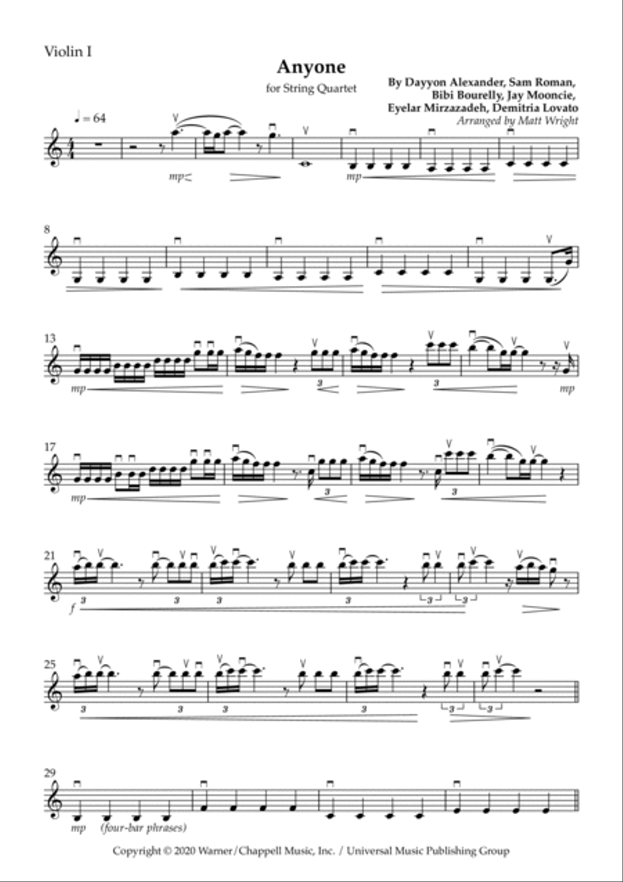 Anyone String Quartet scores gallery preview page 6