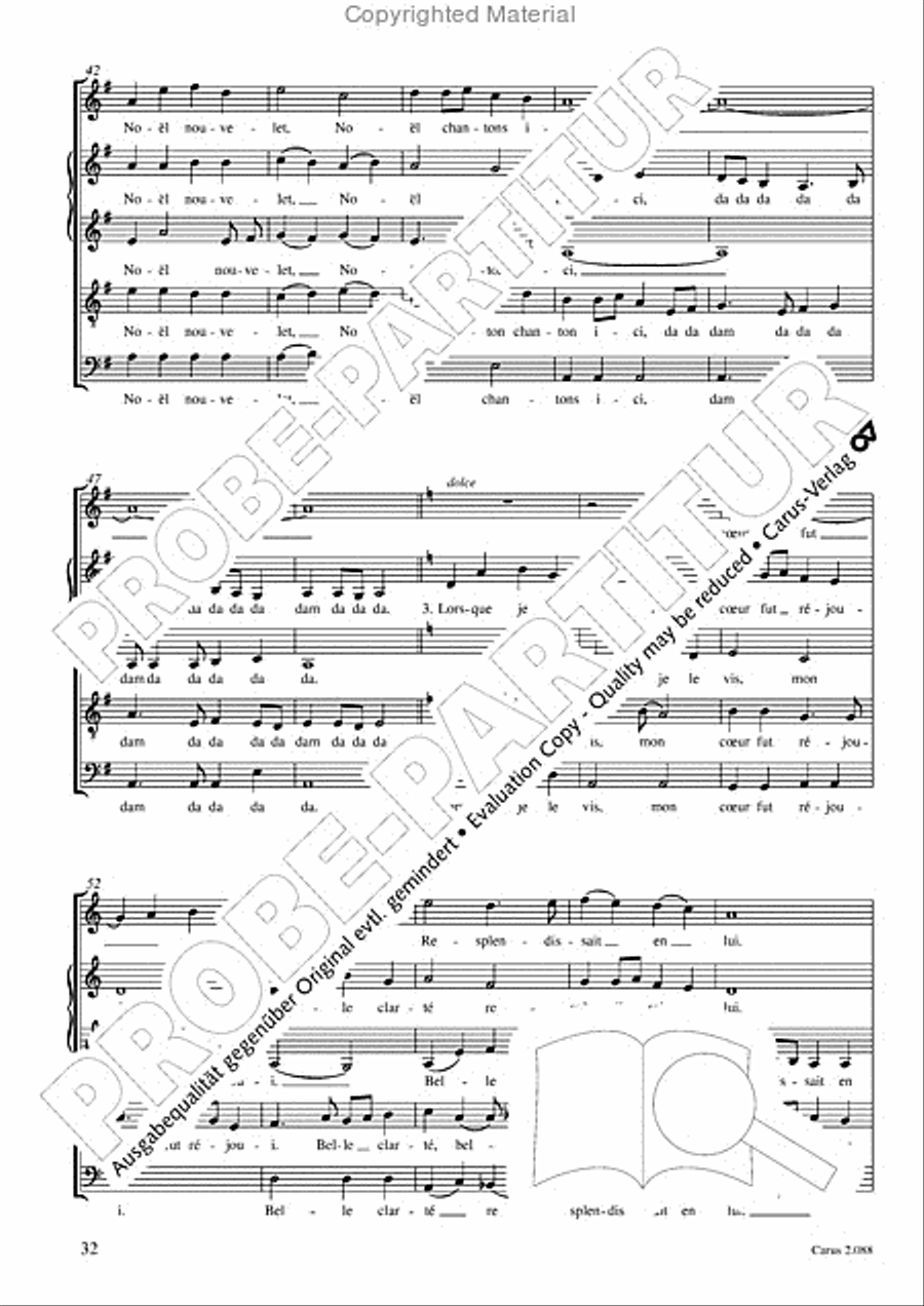 Calmus Christmas Carols Choir scores gallery preview page 33