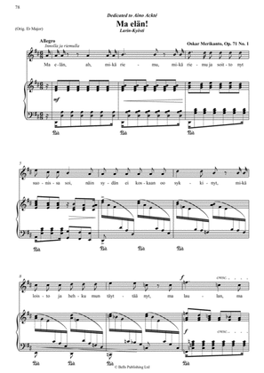 Ma elan!, Op. 71 No. 1 (D Major)