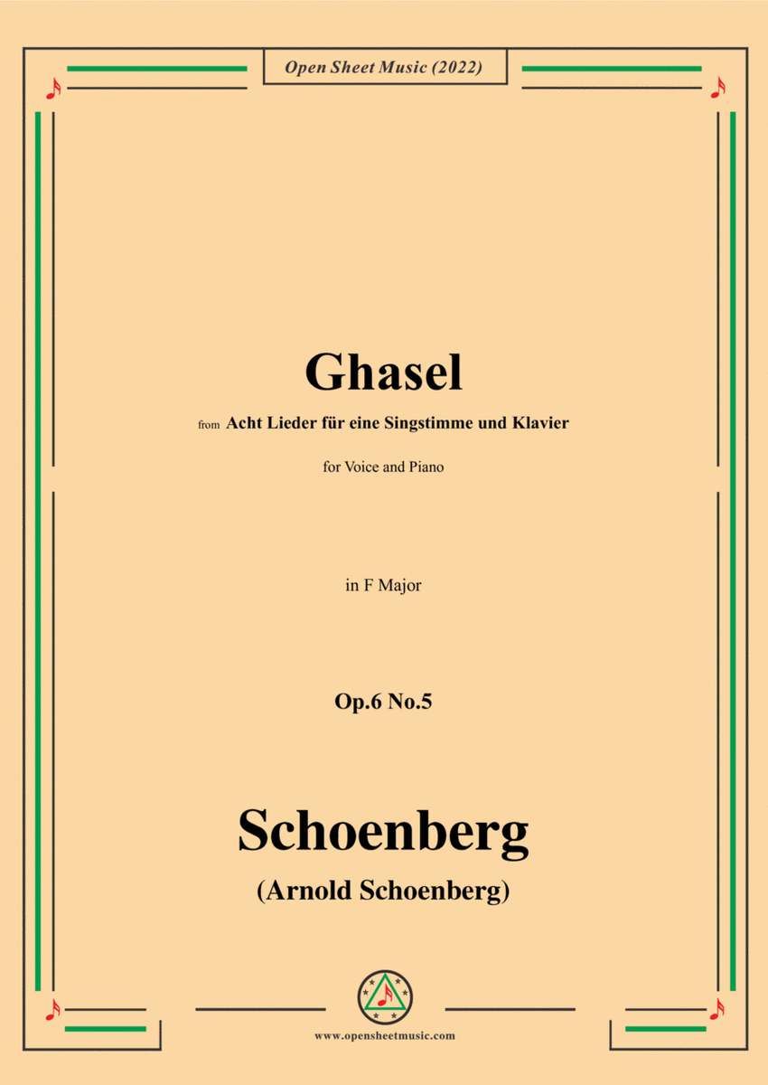 Schoenberg-Ghasel,in F Major,Op.6 No.5