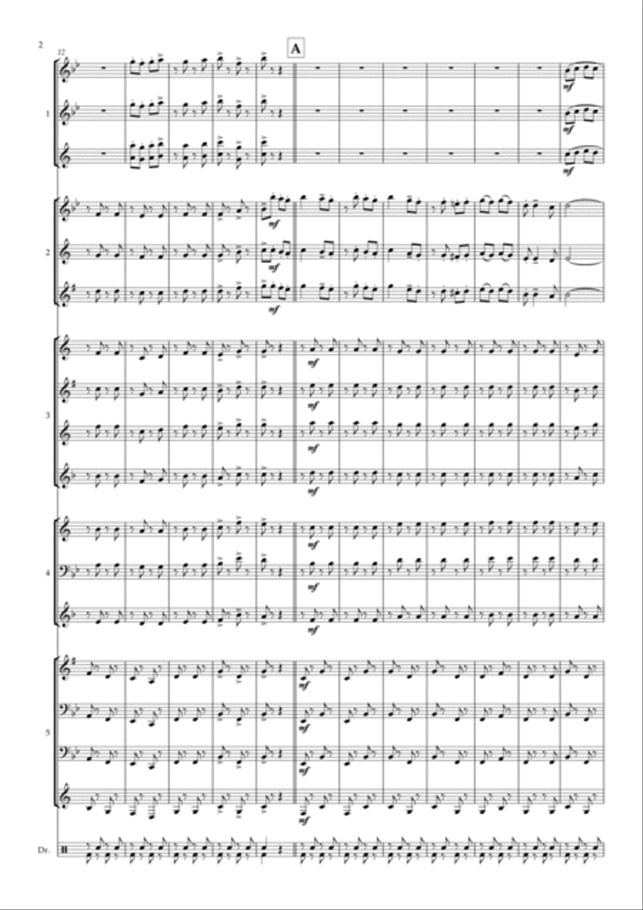 Wallace And Gromit Theme Concert Band scores gallery preview page 2