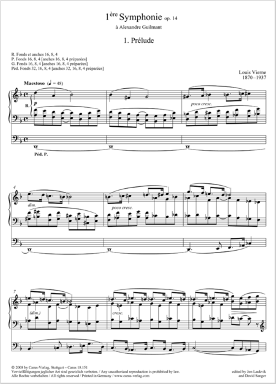 Symphonie Nr. 1 in d Organ scores gallery preview page 2