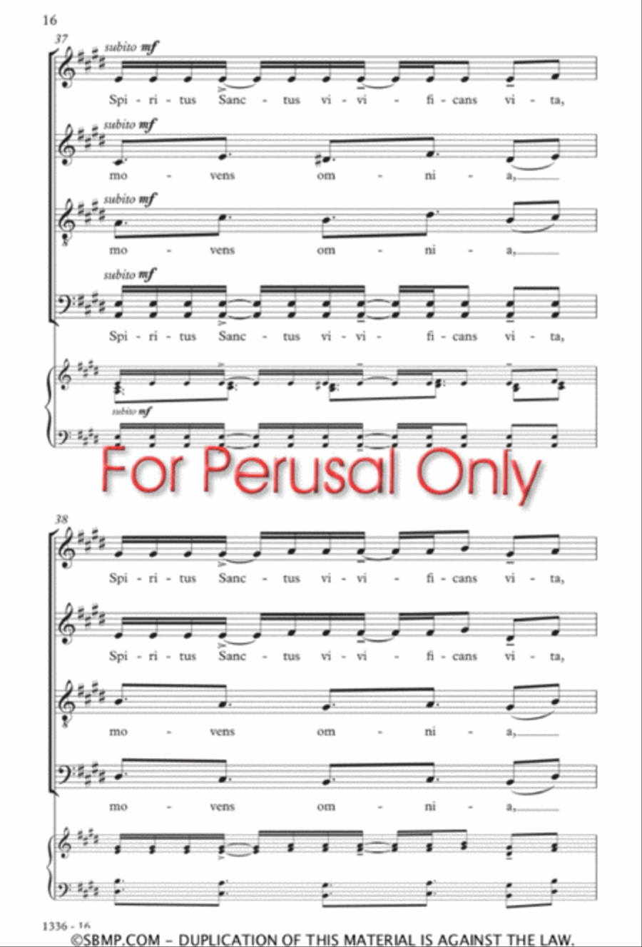Spiritus Sanctus Divisi scores gallery preview page 15