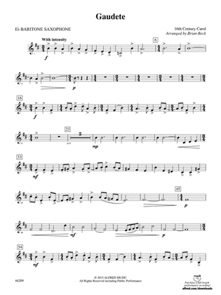 Gaudete: E-flat Baritone Saxophone