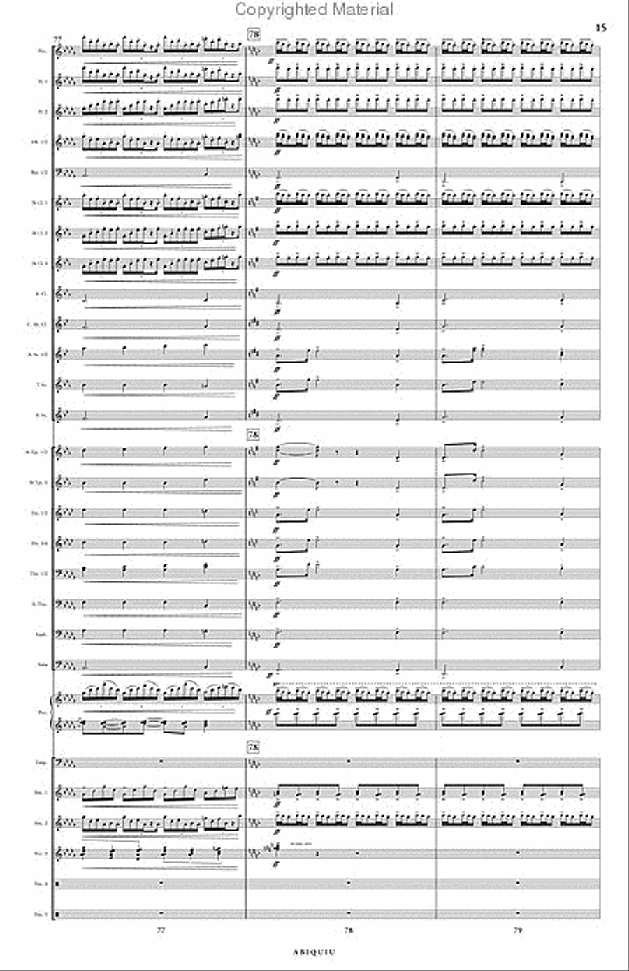 Abiquiu Concert Band scores gallery preview page 16