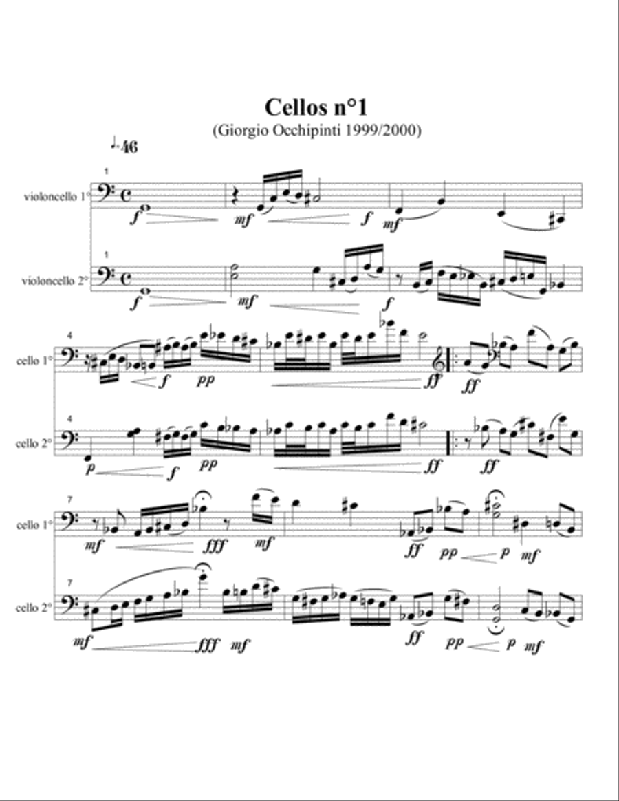 CELLOS N°1 Cello Solo scores gallery preview page 1