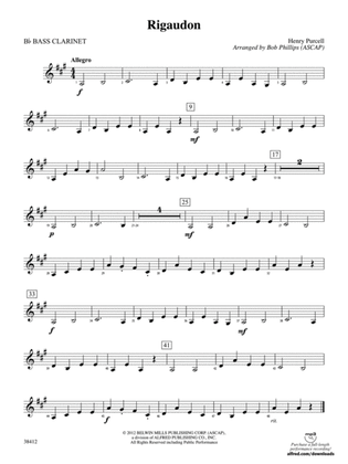 Rigaudon: B-flat Bass Clarinet