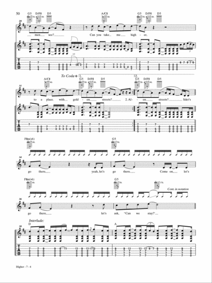 Higher Electric Guitar scores gallery preview page 4