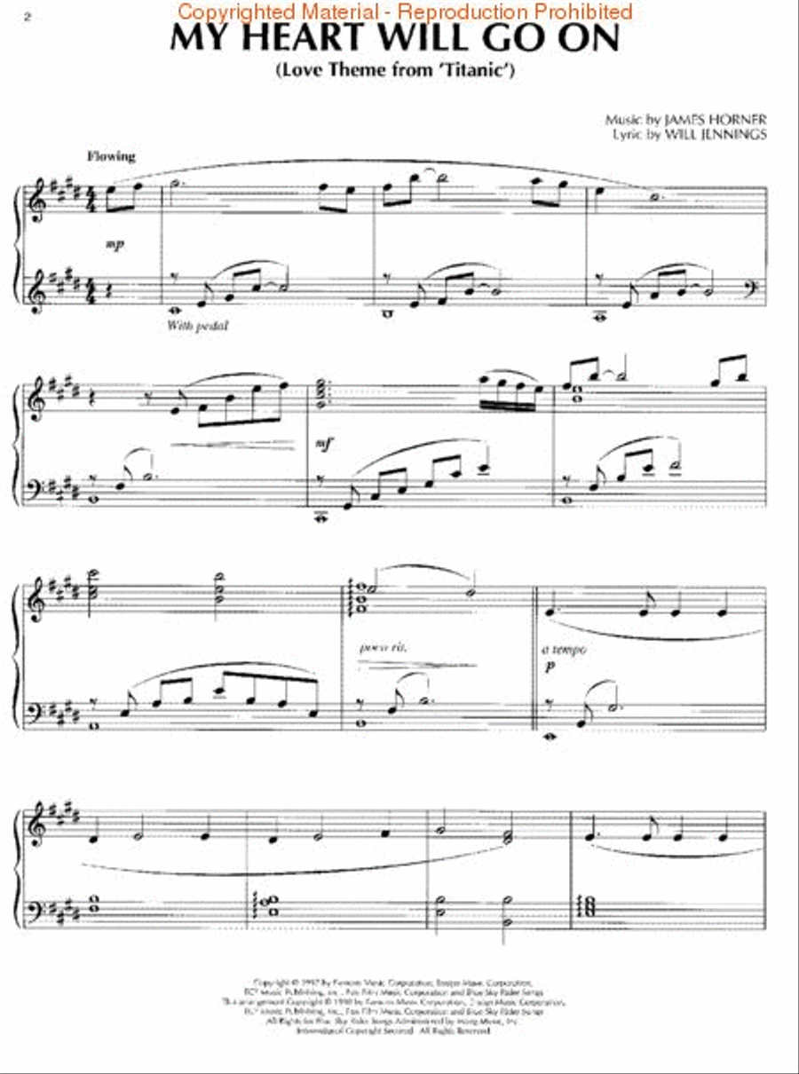 My Heart Will Go On - Piano Solo Piano Solo scores gallery preview page 2