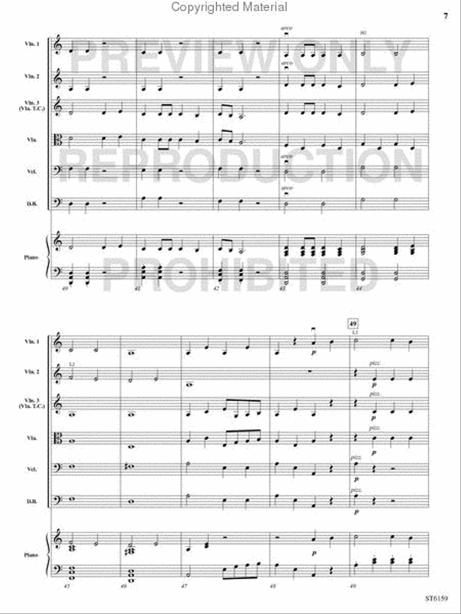 Riders in the Night String Orchestra scores gallery preview page 6