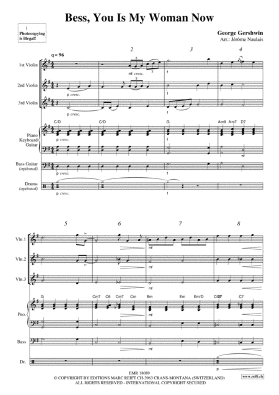 Bess, You Is My Woman Now Violin scores gallery preview page 3