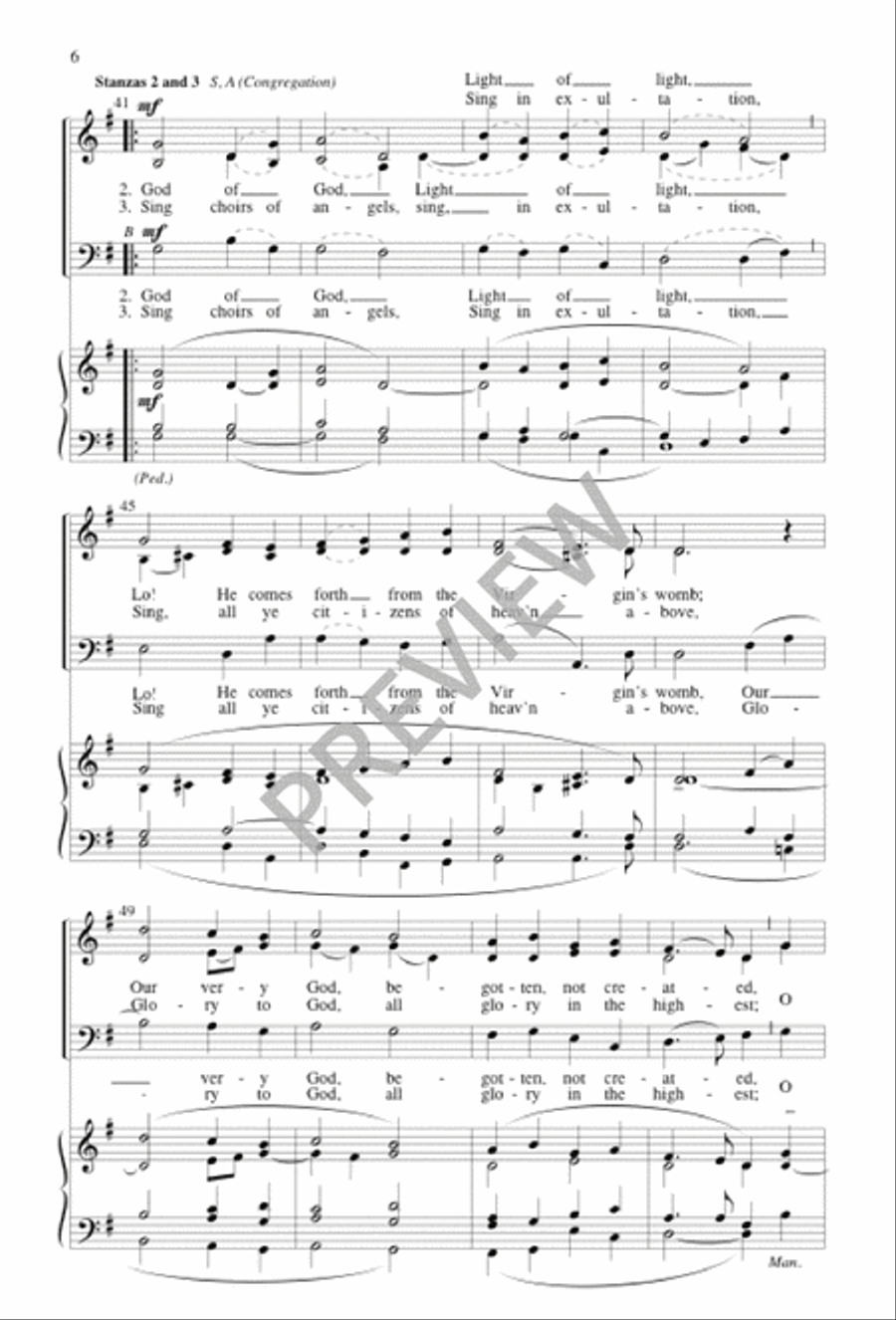O Come, All Ye Faithful 3-Part scores gallery preview page 6
