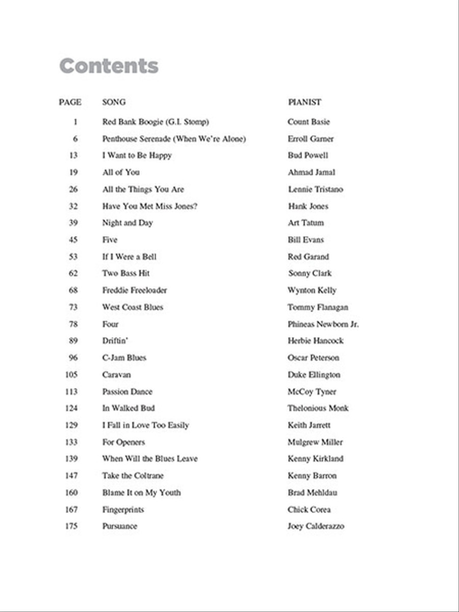 25 Great Jazz Piano Solos Piano Method scores gallery preview page 2