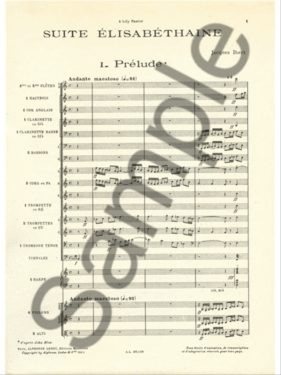 Suite Elisabethaine (orchestra) Orchestra scores gallery preview page 2