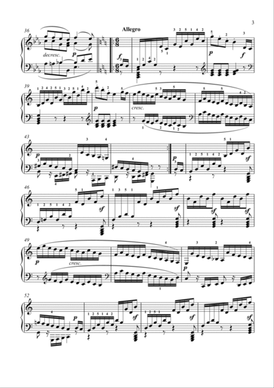 Beethoven-Piano Sonata No.13 in E♭major, Op.27 No.1 (Quasi una fantas Small Ensemble scores gallery preview page 4