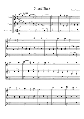 Franz Gruber - Silent Night (Violin, Violin and Violoncello Trio)