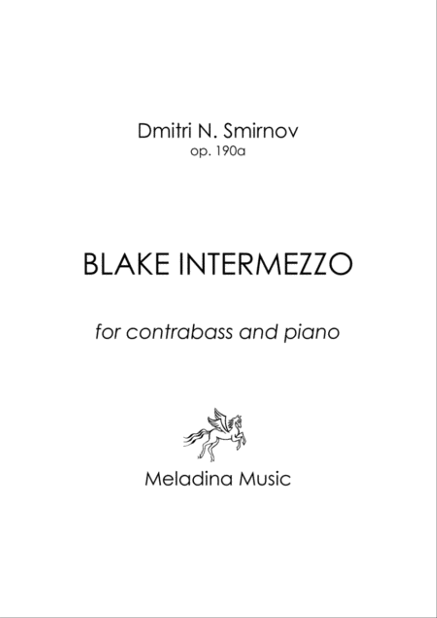 Blake Intermezzo for double bass and piano Double Bass scores gallery preview page 1