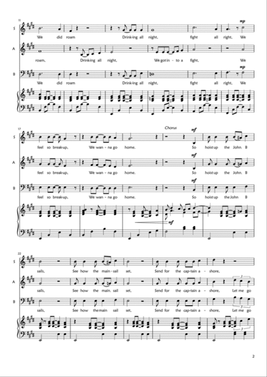 The John B Sails The John B Sails 3-Part scores gallery preview page 2