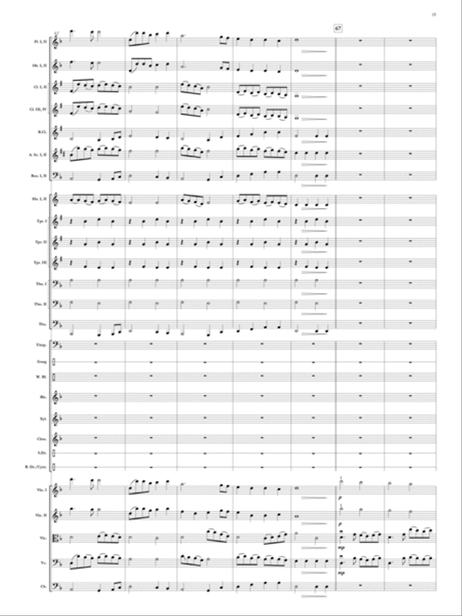 Elegy for Remembrance (September 11, 2001) Orchestra scores gallery preview page 16
