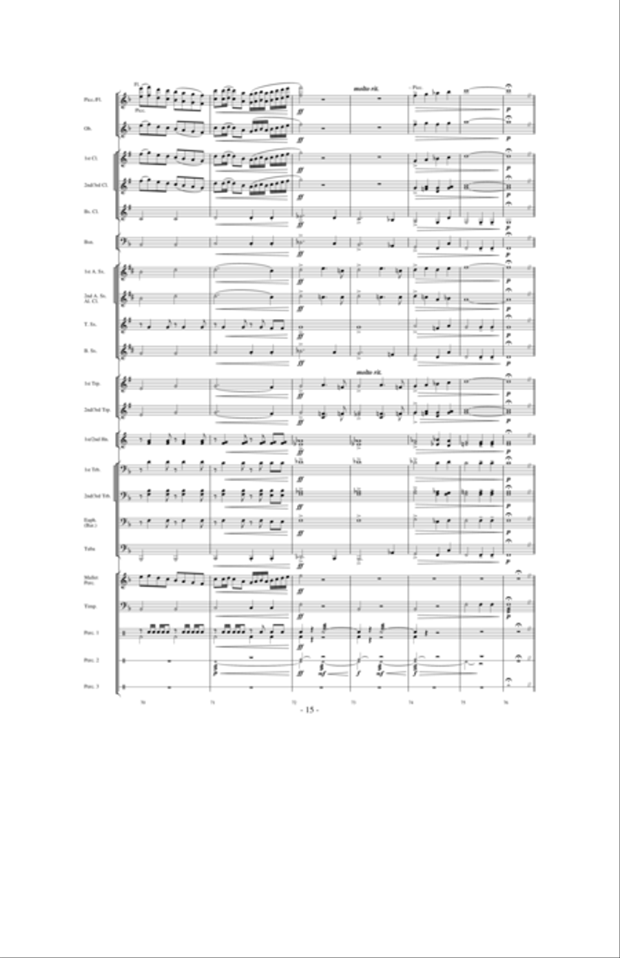 Quest of the Undaunted Knight Concert Band scores gallery preview page 14