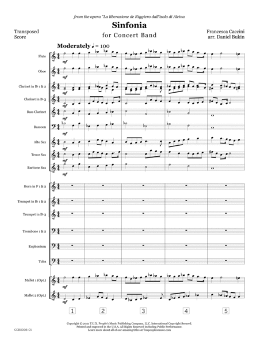 Sinfonia from La liberazione di Ruggiero Concert Band scores gallery preview page 6