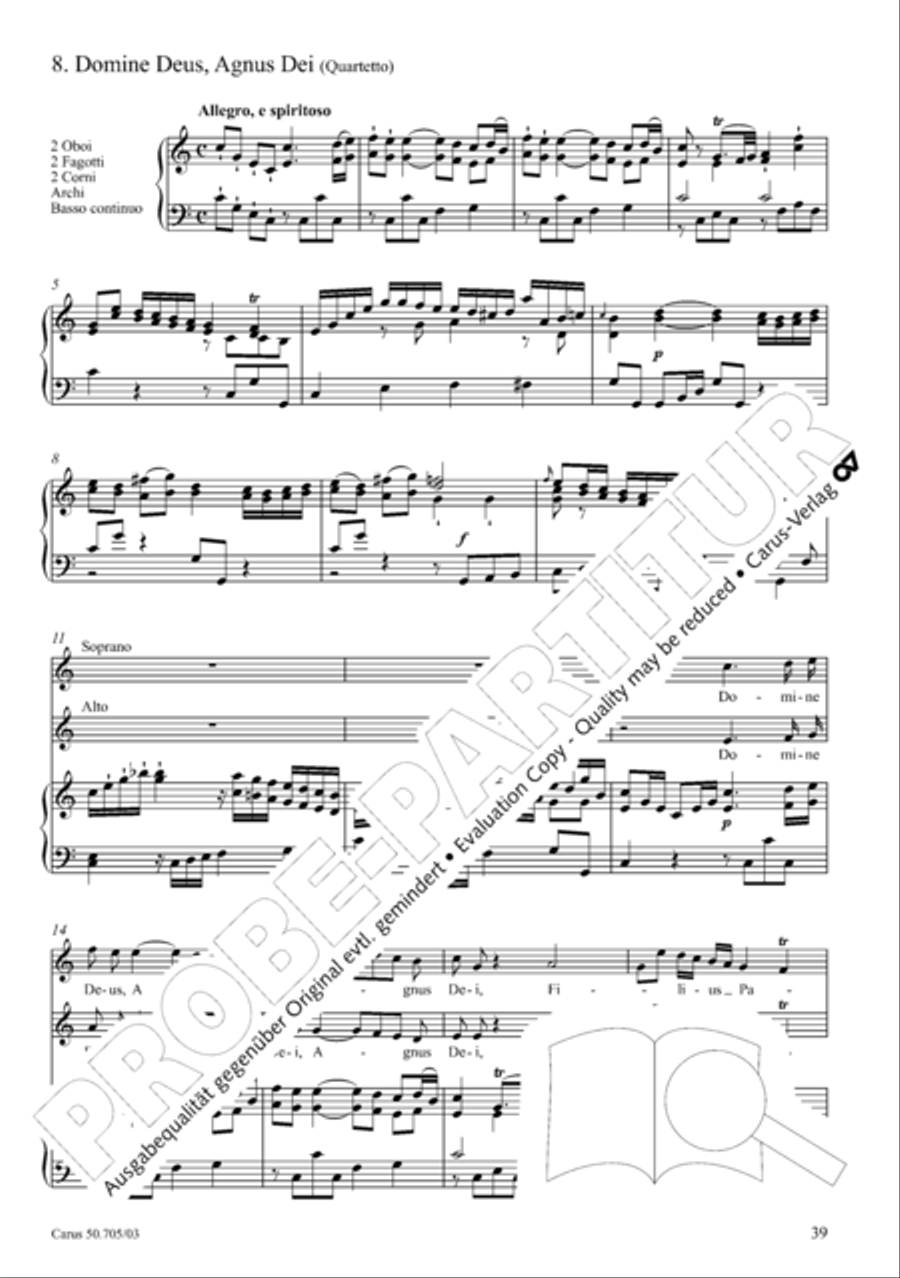 Missa in g. Hasse-Werkausgabe IV/3 4-Part scores gallery preview page 48