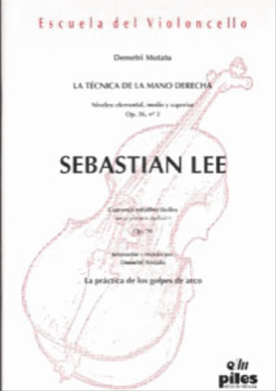 Sebastian Lee, La Tecnica Mano DerechaOp. 36 - No. 2 Op. 70 Cello scores gallery preview page 1