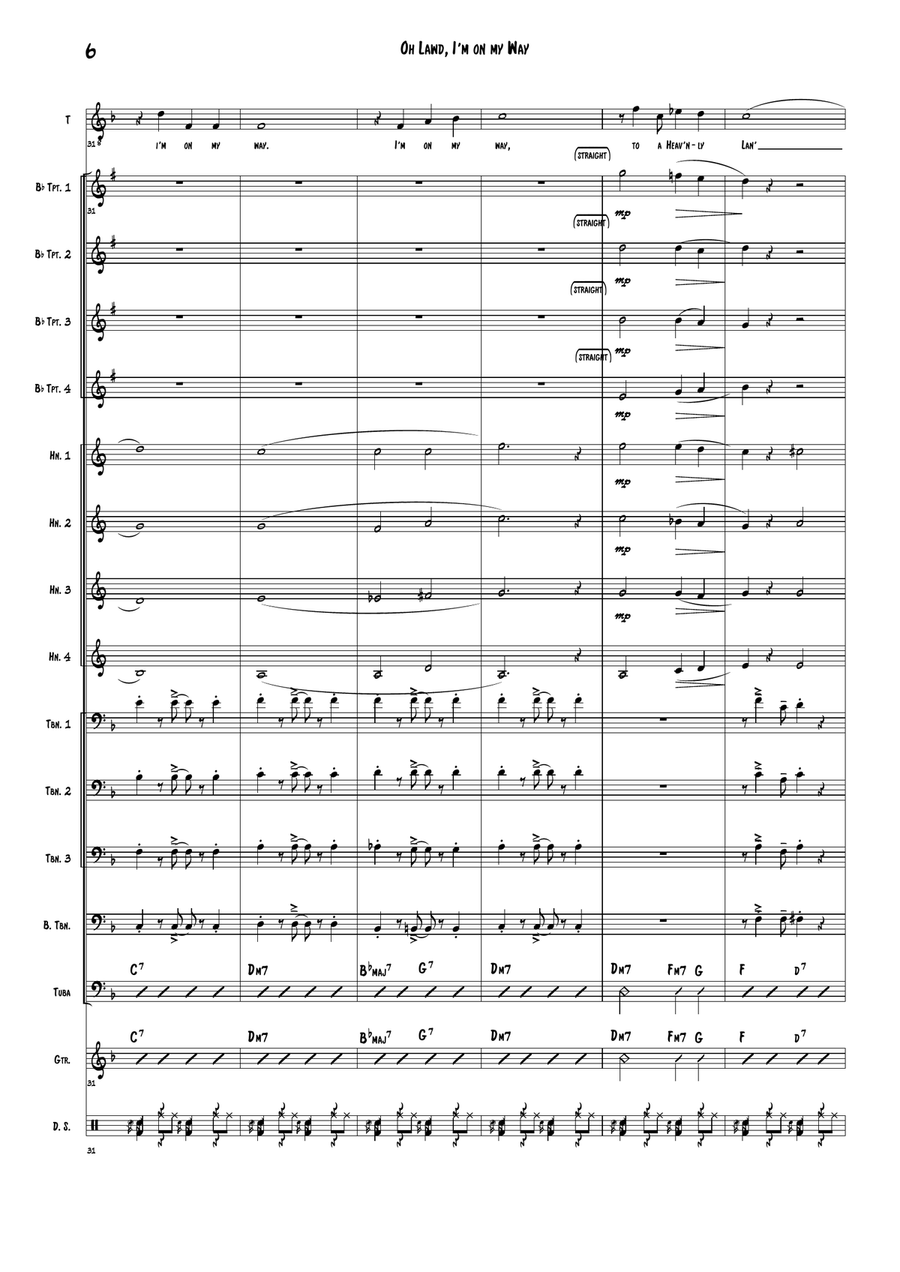 Oh Lawd I'm On My Way from PORGY AND BESS Small Ensemble scores gallery preview page 6