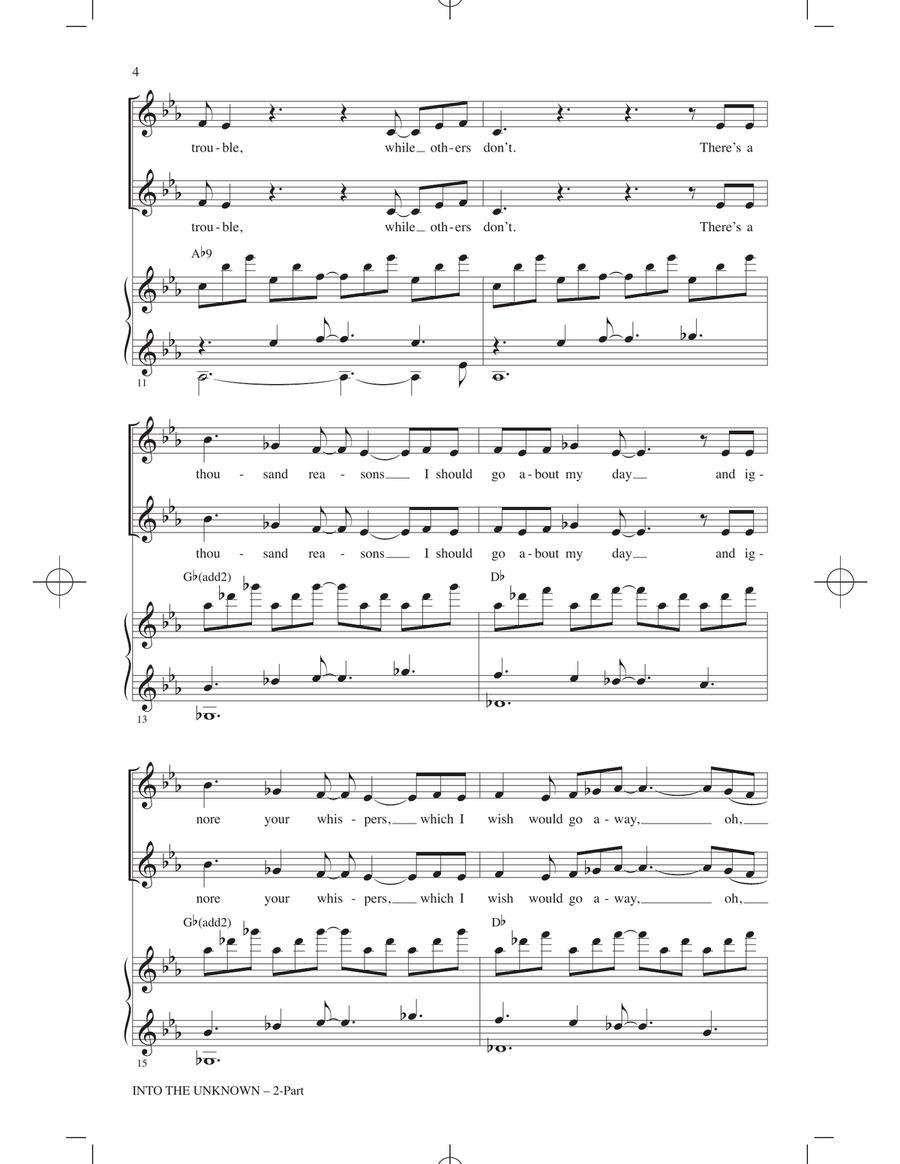 Into The Unknown (from Disney's Frozen 2) (arr. Roger Emerson) 2-Part scores gallery preview page 3