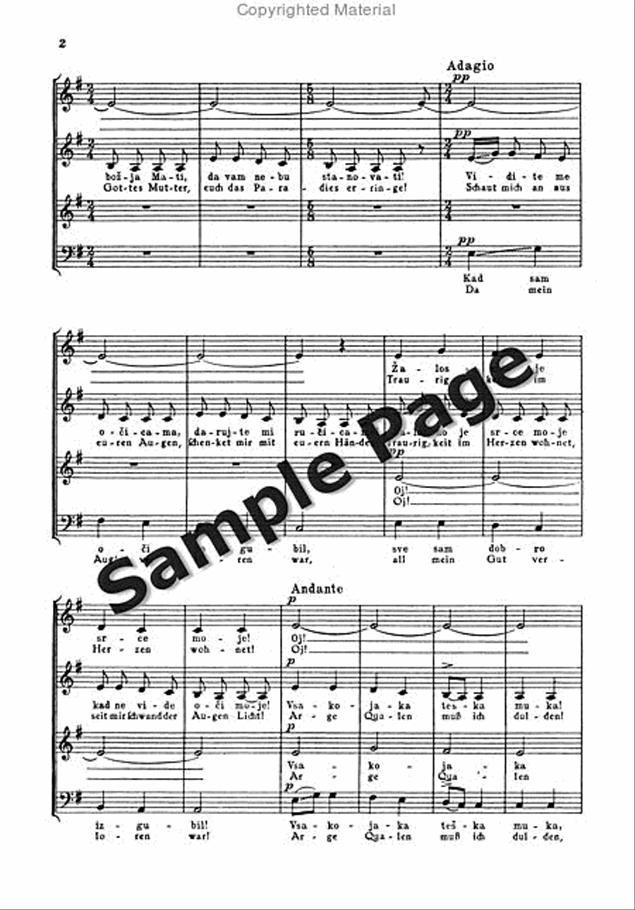 Klagelied 4-Part scores gallery preview page 3
