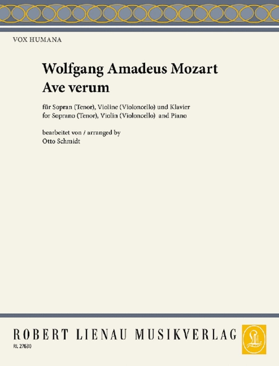 Ave verum Cello scores gallery preview page 1