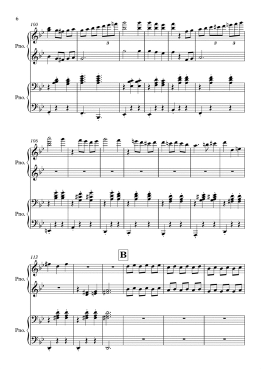 Howl's Moving Castle 1 Piano, 4-Hands scores gallery preview page 6
