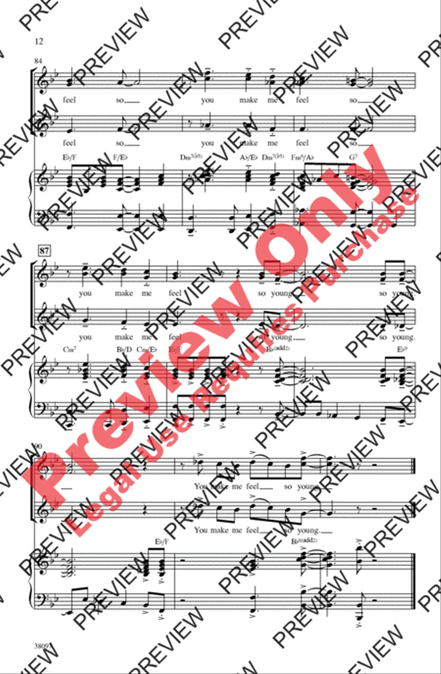 You Make Me Feel So Young Women's Choir scores gallery preview page 12