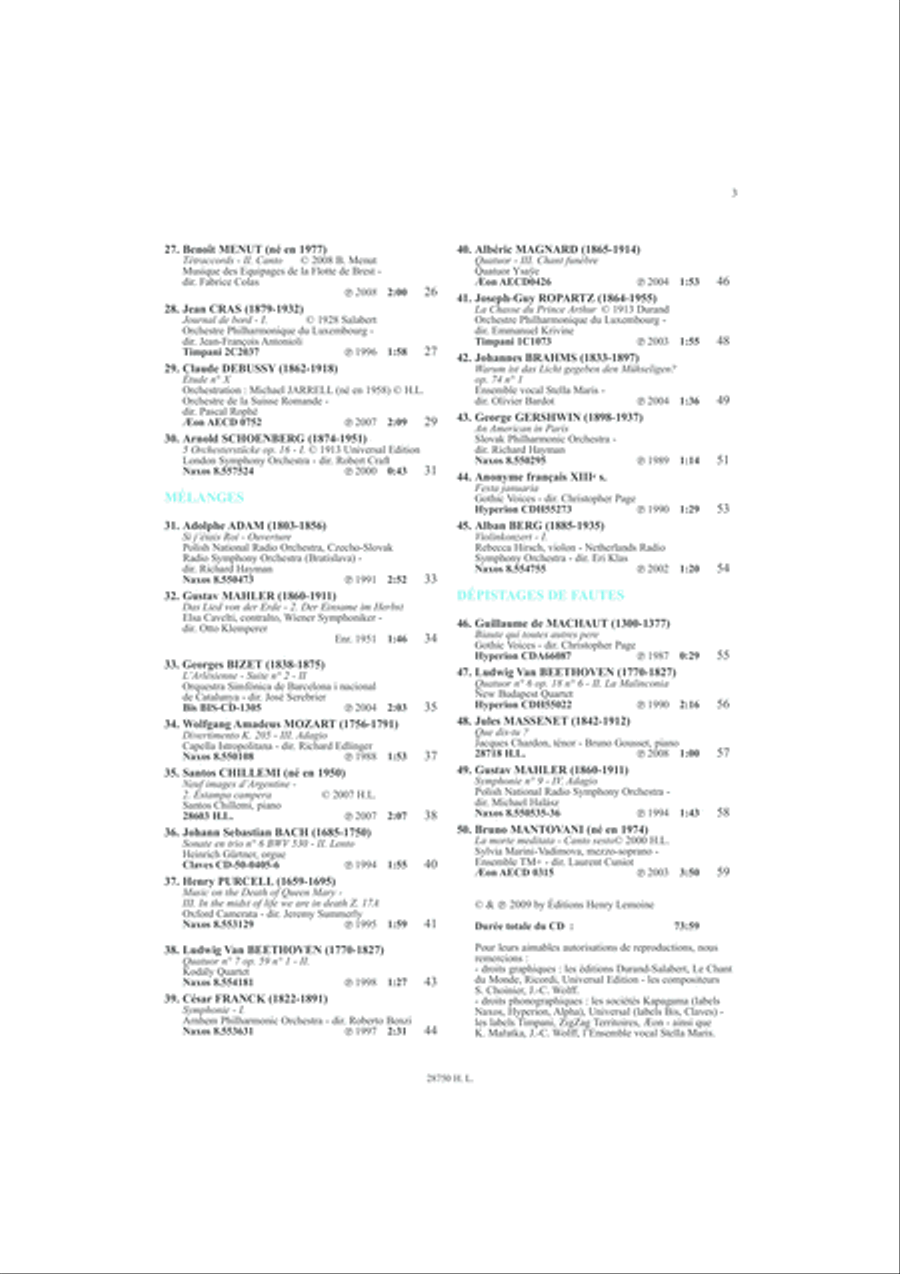 La dictee en musique - Volume 7 - 3eme cycle CD scores gallery preview page 3