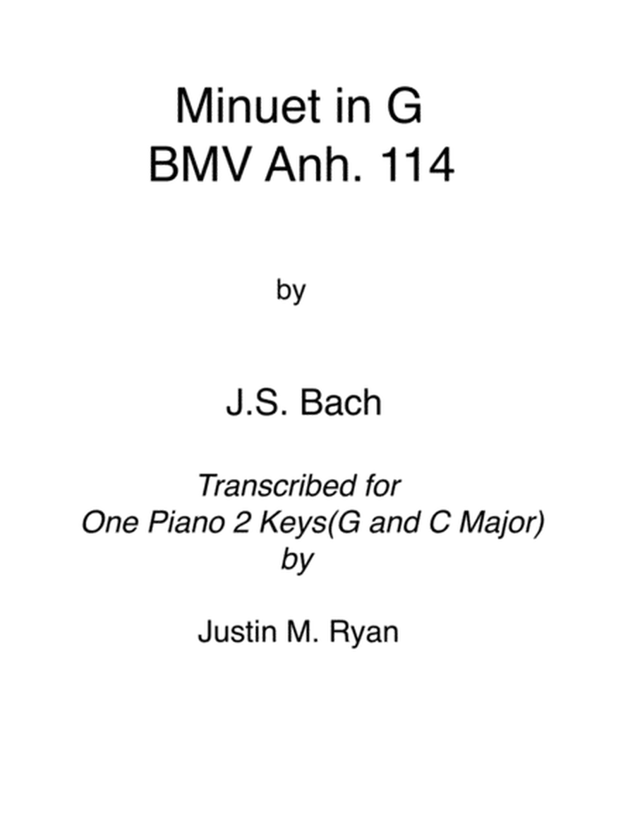 Minuet in G Major, BMV Anh. 114 image number null