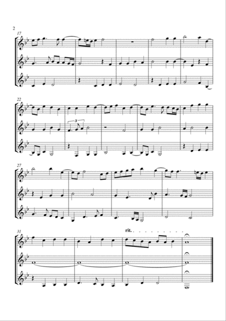 Justus Es, Domine Clarinet Trio scores gallery preview page 2