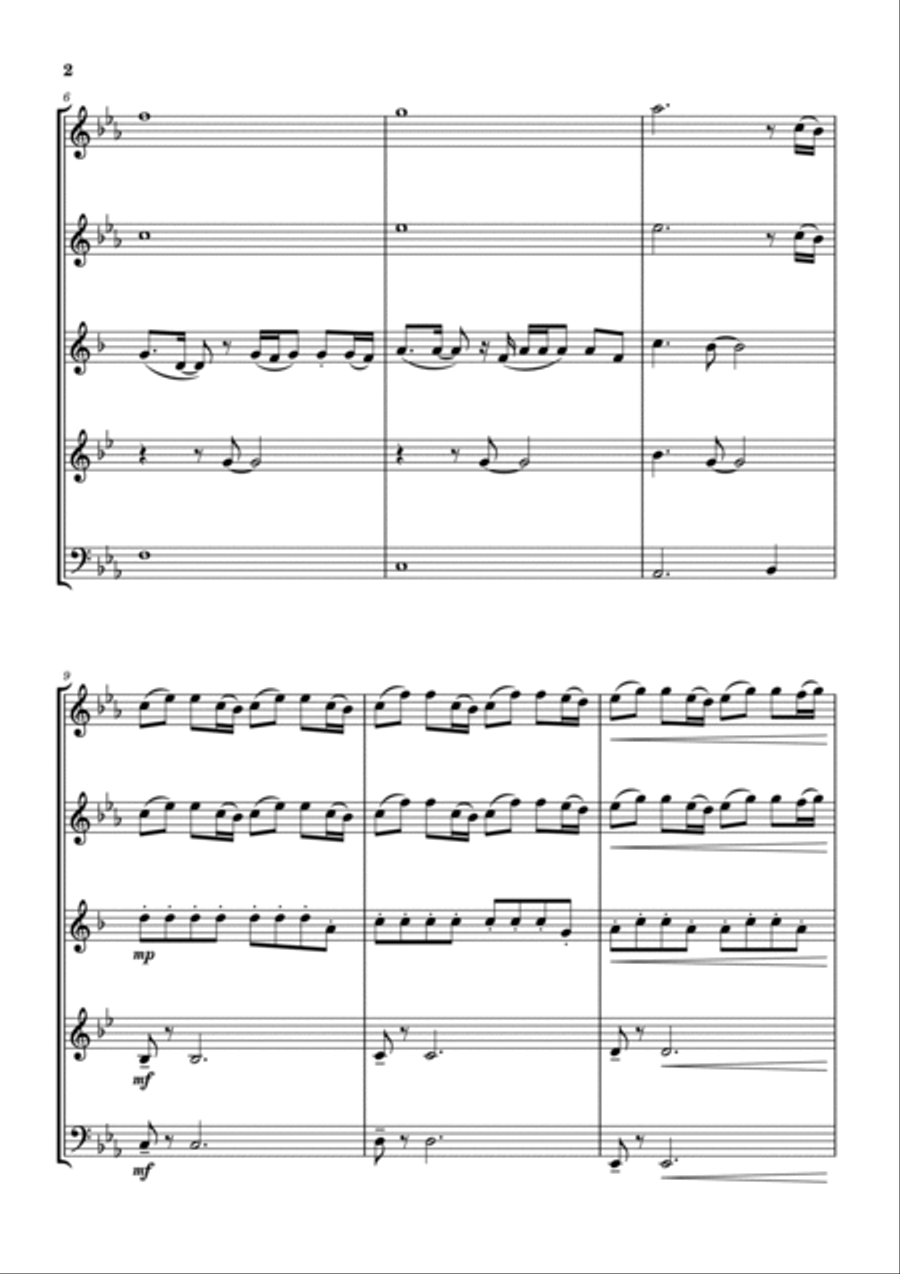 How Far I'll Go Woodwind Quintet scores gallery preview page 2
