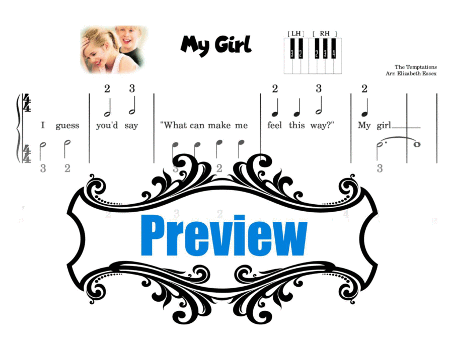 My Girl Easy Piano scores gallery preview page 1