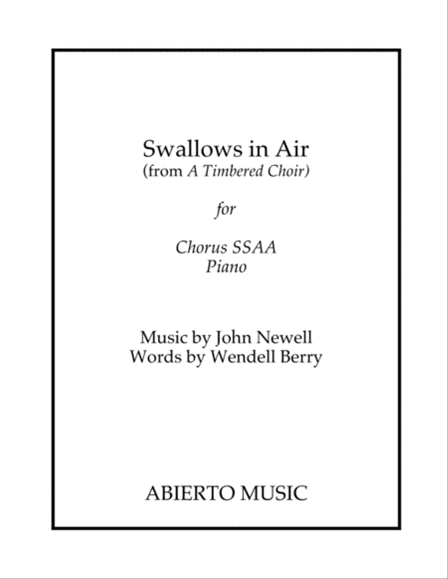 Swallows in Air Swallows in Air SSAA scores gallery preview page 1