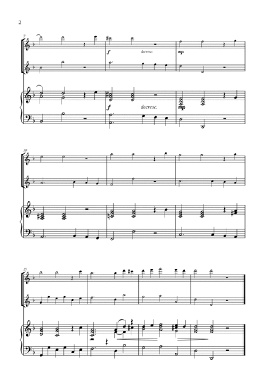 G. F. Haendel - Sarabande (for Flute and Violin) Flute scores gallery preview page 2