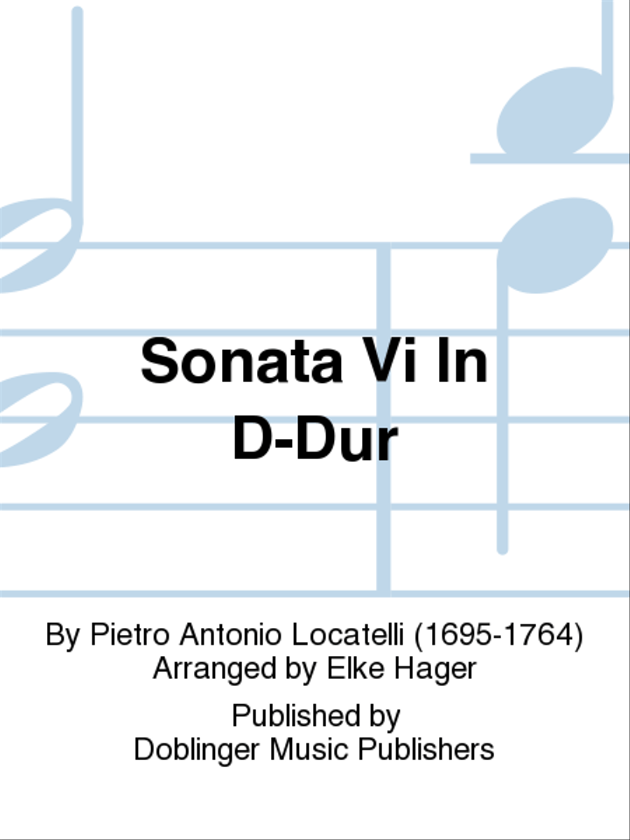 Sonata VI in D-Dur Piano scores gallery preview page 1