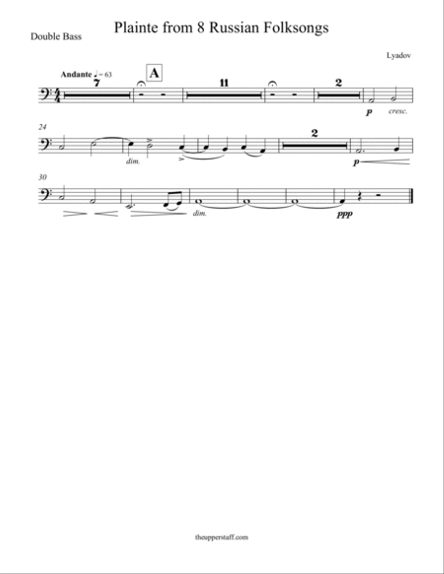 8 Russian Folksongs Plainte String Orchestra scores gallery preview page 3