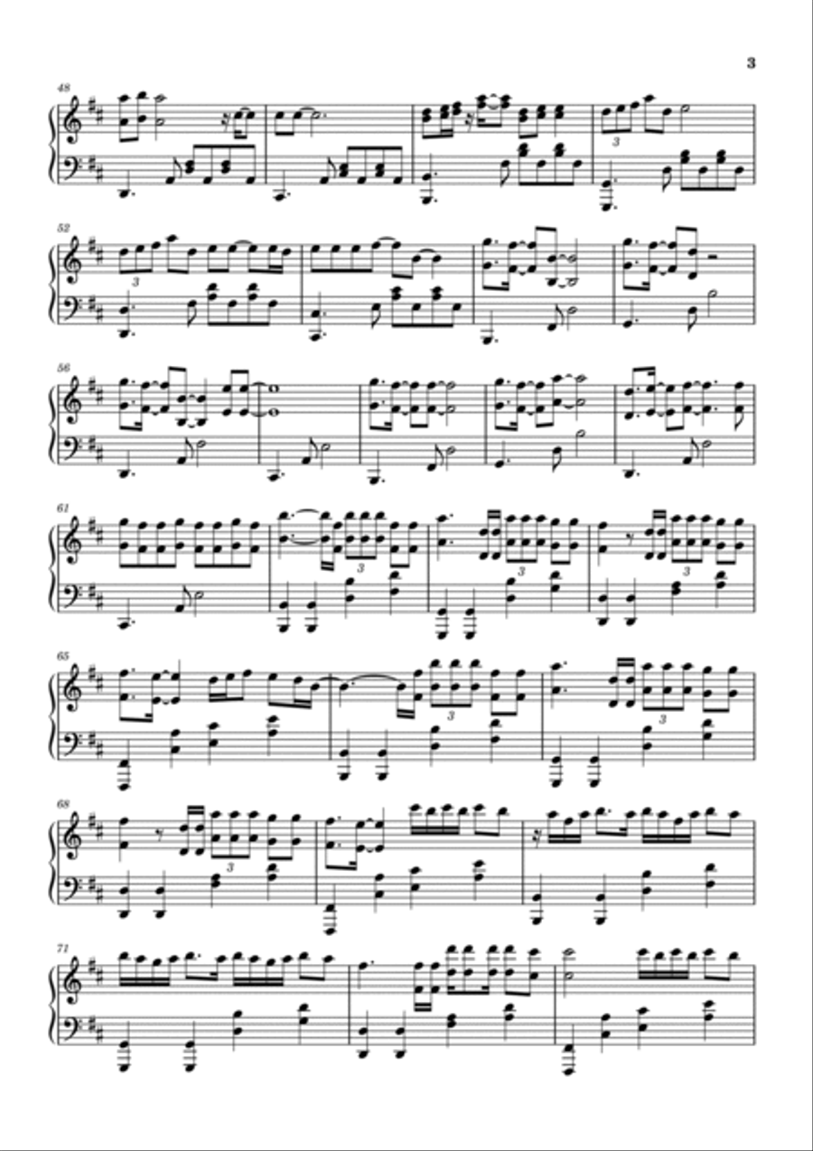 Dusk Till Dawn Dusk Till Dawn Piano Solo scores gallery preview page 3