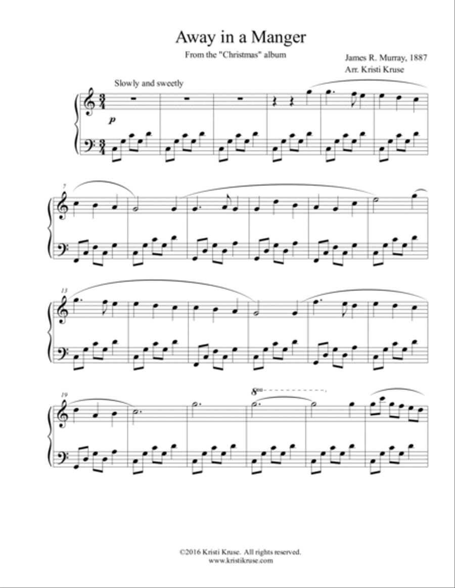 Away In A Manger Piano Solo scores gallery preview page 2