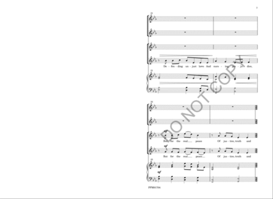 We Pray for Peace SA - Sheet Music page 10
