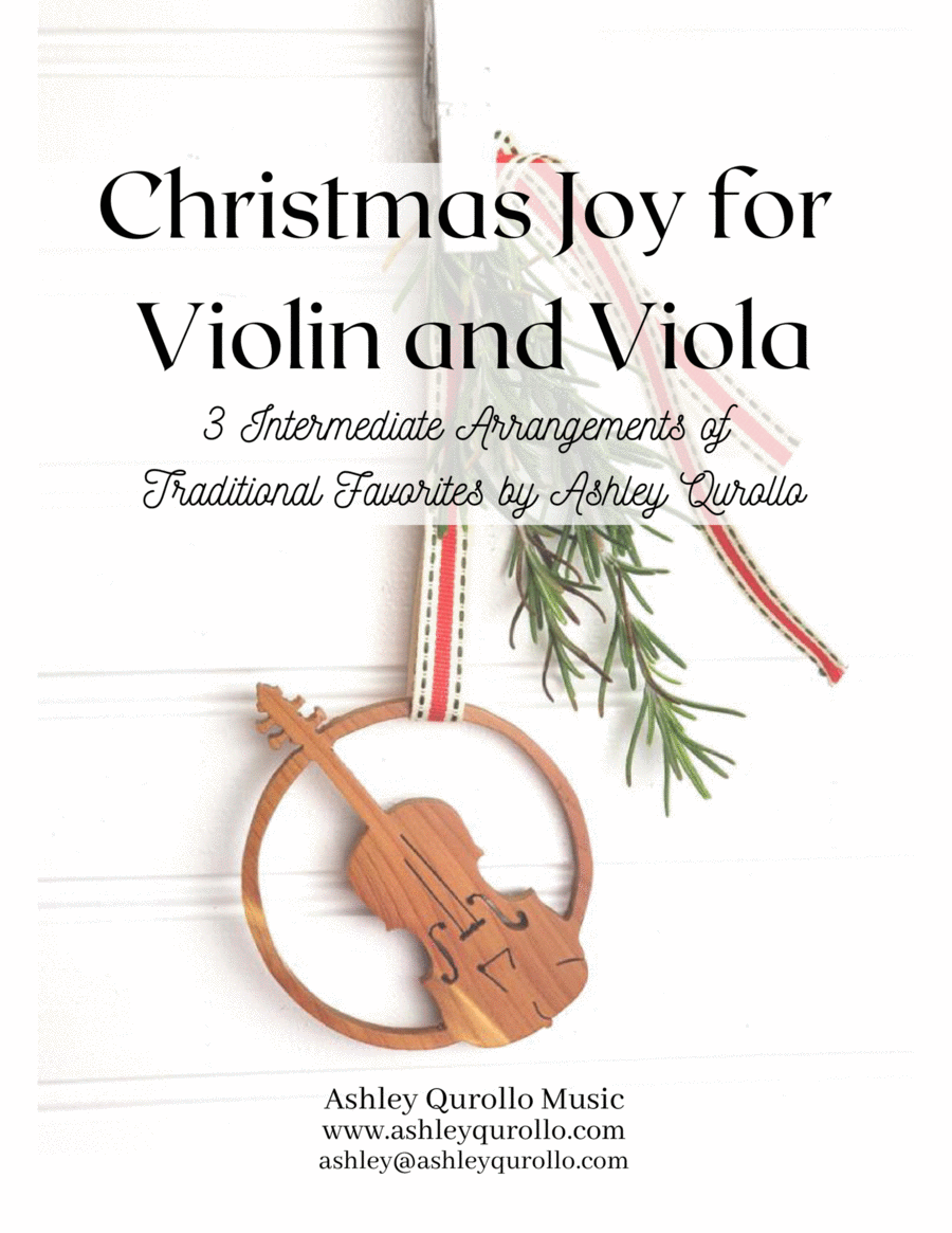 Christmas Joy for Violin and Viola -- 3 Intermediate Arrangements image number null