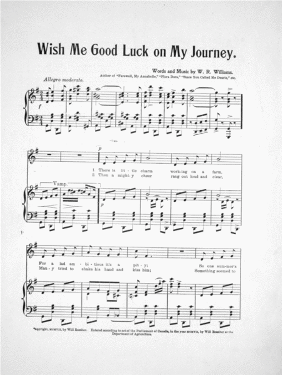 Wish Me Good Luck On My Journey Voice scores gallery preview page 2
