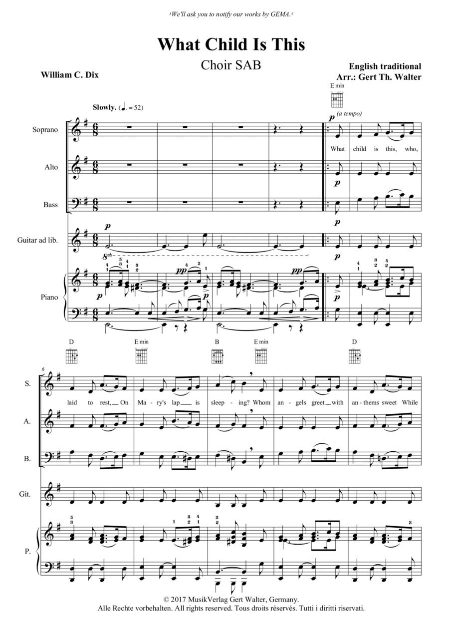 What Child Is This 3-Part scores gallery preview page 1
