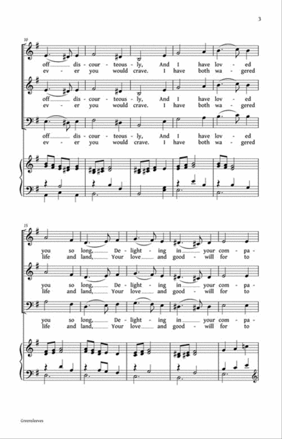 Greensleeves 3-Part scores gallery preview page 3